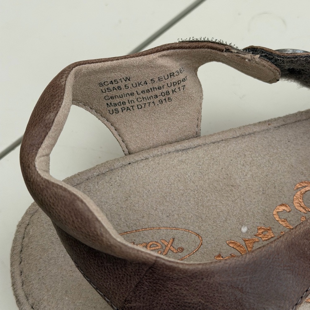 Aetrex Jillian Braided Leather Strap Sandal - Picture 4 of 5